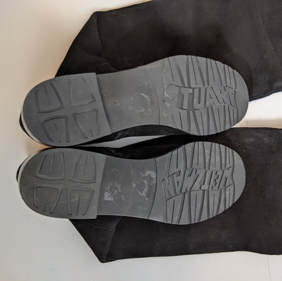 Stuart Weitzman Hilo Suede Over the Knee Boot Size 7 Black - Picture 8 of 12